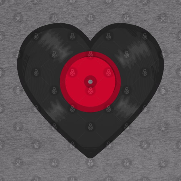 LP Vinyl Record Heart by Nerd_art